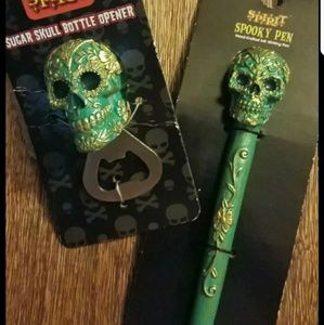 Sugar Skull Pen and Bottle Opener Set